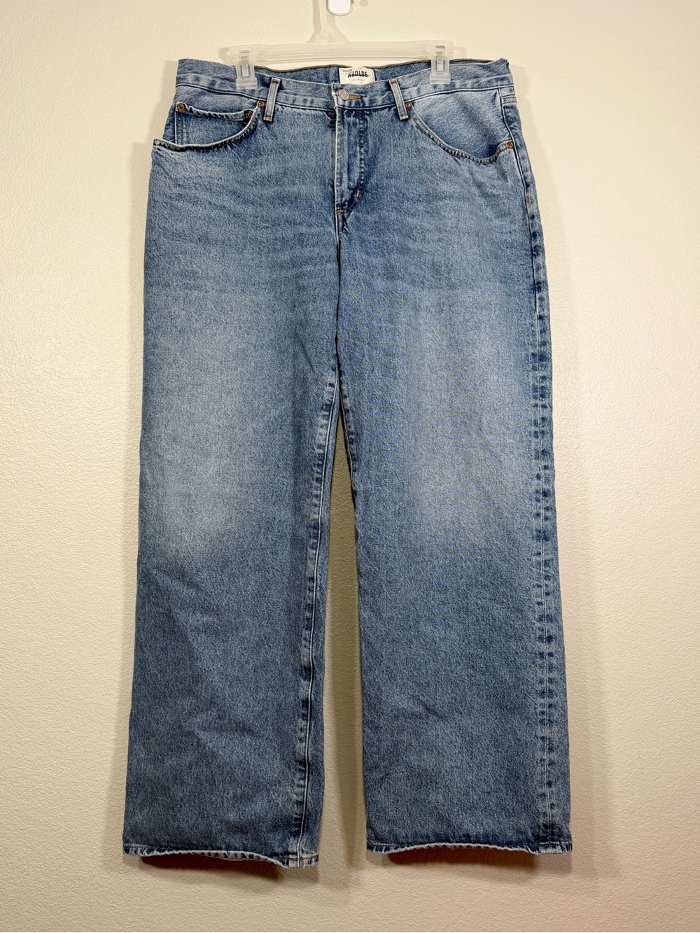 Agolde Los Angeles Jeans Blue Denim Pants Wide Leg Baggy Casual Cotton Women 30